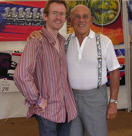 Malquito and Sterling Moss, former driver of Grand Prix